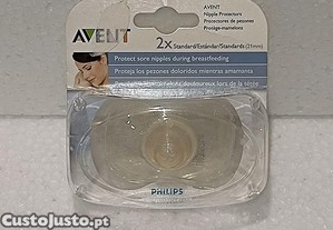 Protetor Mamilos Philips Avent Standard 21 mm Pack 2x Novo Selado