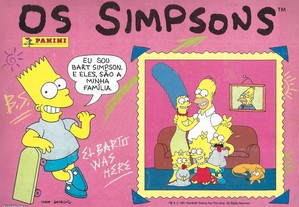 Caderneta Os Simpsons completa com 204 cromos colados