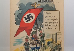 Segunda Guerra Mundial Folheto Propaganda Aliados