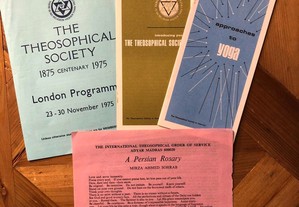 Lote com 4 Publicações da Sociedade Teosófica Internacional anos 70 e 80