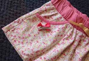 Calções floridos e rosa liso, 2 bolsos + gancho Zara Kid´s 3/4 anos