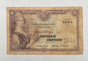 Nota 50 Centavos Rara 1920