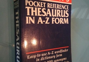 Collins Pocket reference Thesaurus in a-z form -