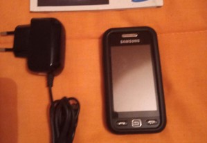 Samsung S5230 usado/desbloqueado, capa silicone, carregador, manual em português originais