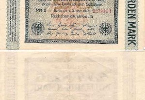 Alemanha - Nota de 20 Biliões Mark 1923 - bela