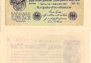 Alemanha - Nota de 20 Milhões Mark 1923 - nova