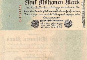 Alemanha - Nota de 5.000.000 Mark 1923 - bela