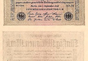 Alemanha - Nota de 50 milhões Mark 1923 - nova