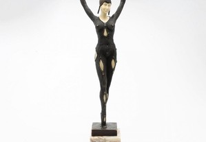 "Dourga" estatueta em bronze autor Demeter Chiparus