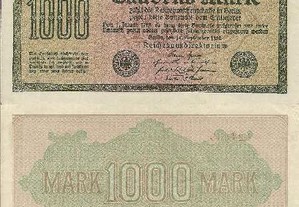 Alemanha(Rep.Weimar)-Nota de 1000 Mark 1922- bela