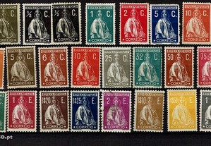 Selos Portugal- 2 Lotes selos "CERES" desde 1912- ( Ver Nota )