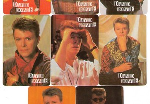 Coleção de 8 calendários sobre David Bowie 1987