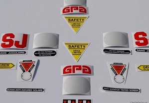 GPA SJ stickers Autocolantes originais capacete
