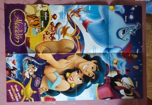 Poster Antigo Aladdin Wald Disney