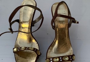 Sandálias Douradas N 36