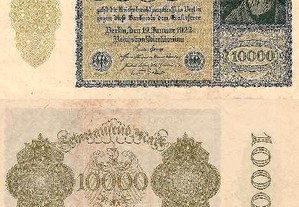 Alemanha(Rep.Weimar)-Nota de 10.000 Mark 1922-bela