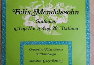 vinil: "Felix Mendelssohn - Sinfonias nº 1 op.11 e nº 4 op.90 'Italiana'"