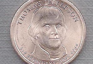 Moeda USA - Dollar 3 Presidente Thomas Jefferson