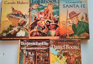 5 Livros de aventuras juvenis (década de 60)