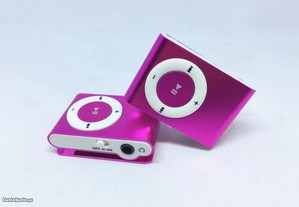 Leitor MP3 tipo iPod com clip - Novo c/ acessórios