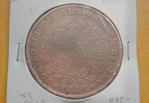 418 - Maria II: XX réis 1847 cobre, por 10,00