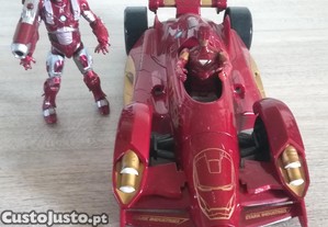 Conjunto Action Man + Dragões + carro do Homem de Ferro