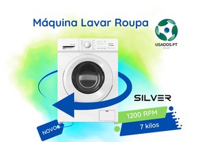 Máquina de Lavar Roupa 7kg - 1200rpm - Silver