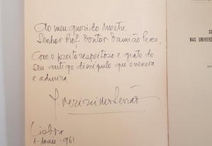 Veríssimo Serrão // Contratos Professorais nas Universidades Francesas do Século XVI 1960 Dedicatória