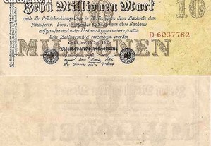 Alemanha - Nota de 10.000.000 Mark 1923 - bela