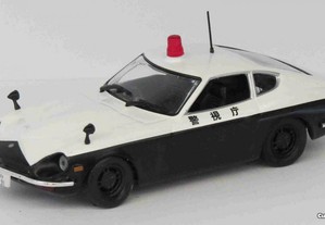 Datsun Fairlady 240 Z polícia branco e preto 1/43 Altaya Novo em caixa fechada