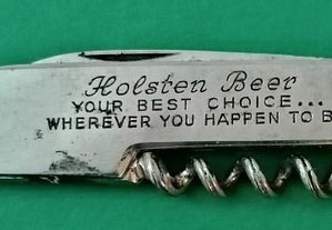 Canivete em aço alemão de 3 funções, cerveja Holsten