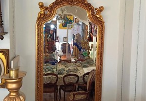 Espelho Grandes Dimensões Madeira Talhada