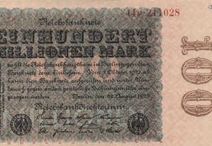 Alemanha - Nota de 100.000.000 Mark 1923 - q/nova