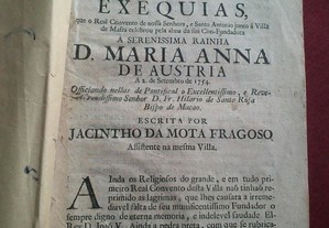 Relação das Exequias da Rainha D. Maria Anna de Austria-1754