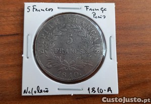 Moeda 5 Francos 1810-A Fran�a, Napole�o