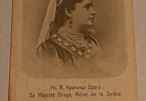 Postal da Rainha Draga da Sérvia