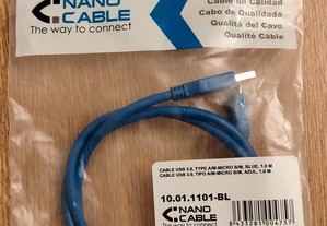 Cabo USB 3.0 1mt - Novo