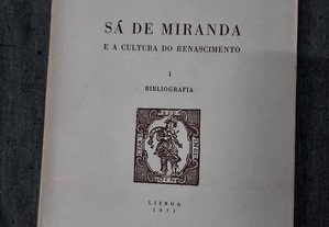 José Pina Martins-Sá de Miranda e a Cultura do Renascimento-1971