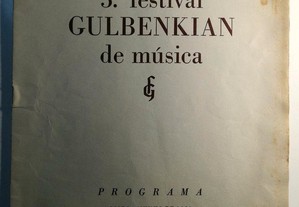 Programa 3 Festival Gulbenkian de música 1959