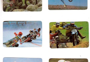 Coleção completa de 12 calendários sobre Motociclismo 1988