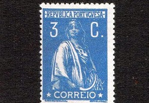 Selo Portugal 1920/22-Ceres Afinsa 235 Papel liso Médio 15X14 MLH