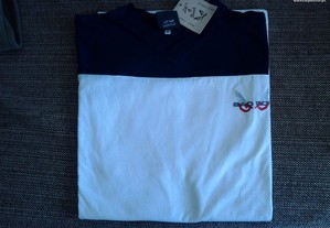T-shirt Bad Boy azul/branca, original, tamanho M