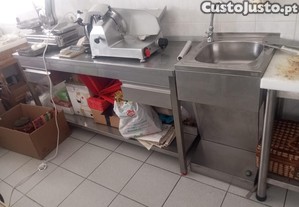 Bancada inox industrial