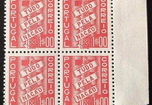 Quadra de selos novos 1$00 Tudo pela Nação - 1935