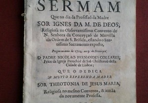 O Desempenho Coroado-Sermam Madre Sor Ignes da M. de Deos-1707