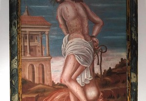 Pintura a leo de Jesus do Sec. XVI / XVII