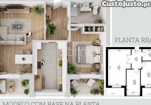 Apartamento T1, Com 2 Varandas, Garagem Na...