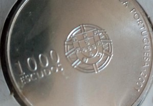 Moeda 1000 escudos prata Euro 2004