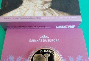 Moeda de ouro. Rainha Isabel de Portugal