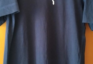 T-shirt original Puma, cor azul escuro e tamanho L - Semi-Nova